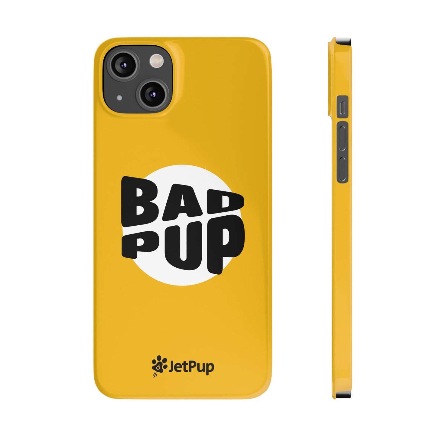 Bad Pup Slim iPhone Cases - Yellow