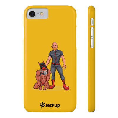 Dad & Pup Slim iPhone Cases - Yellow