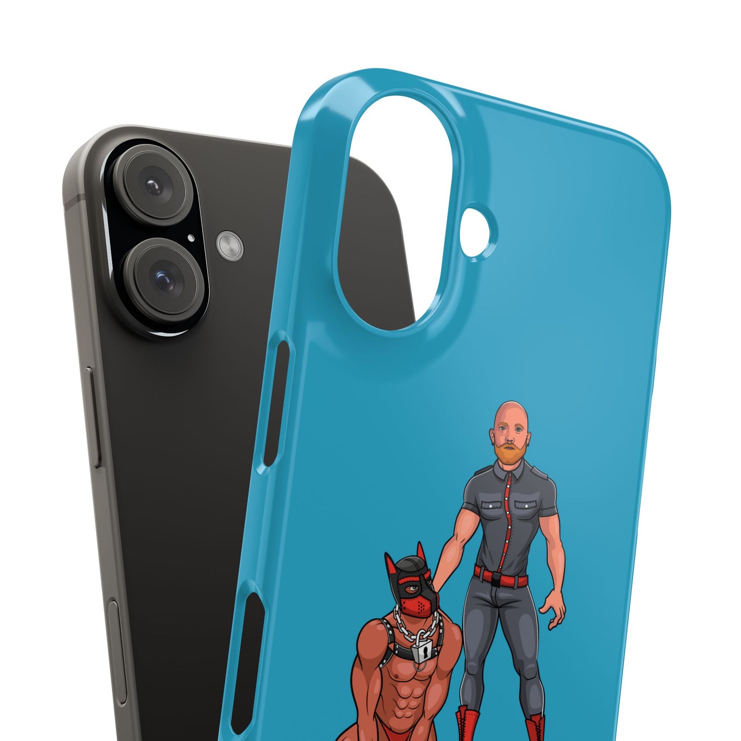 Dad & Pup Slim iPhone Cases - Turquoise