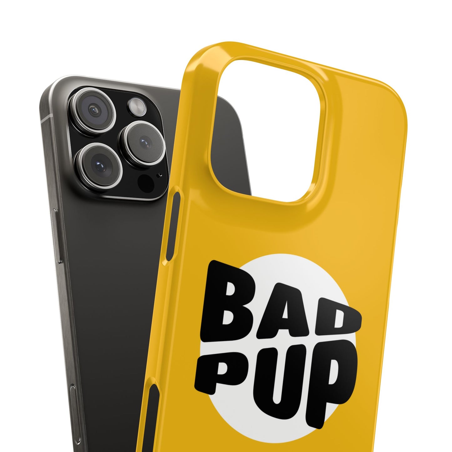 Bad Pup Slim iPhone Cases - Yellow