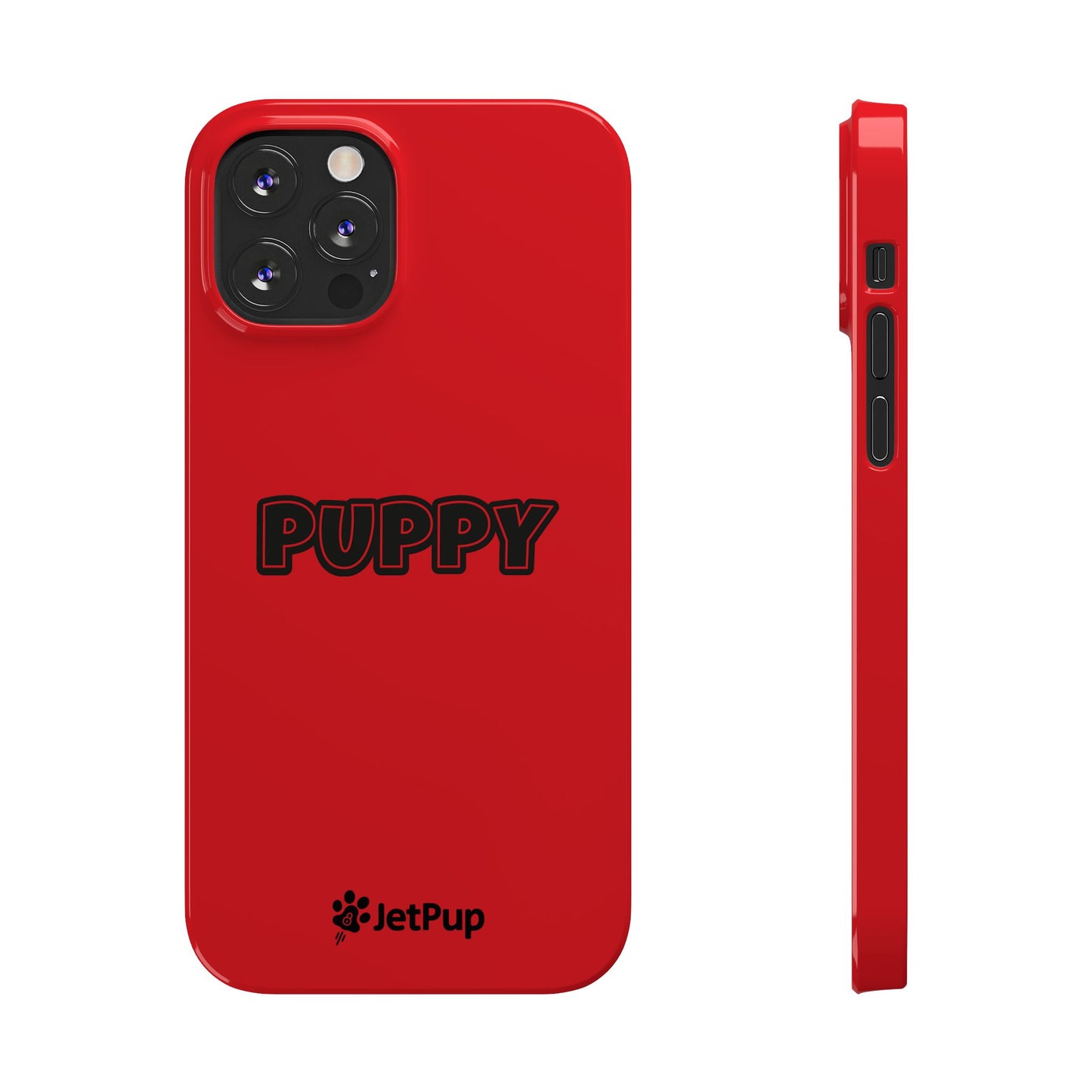 Puppy Slim iPhone Cases - Red