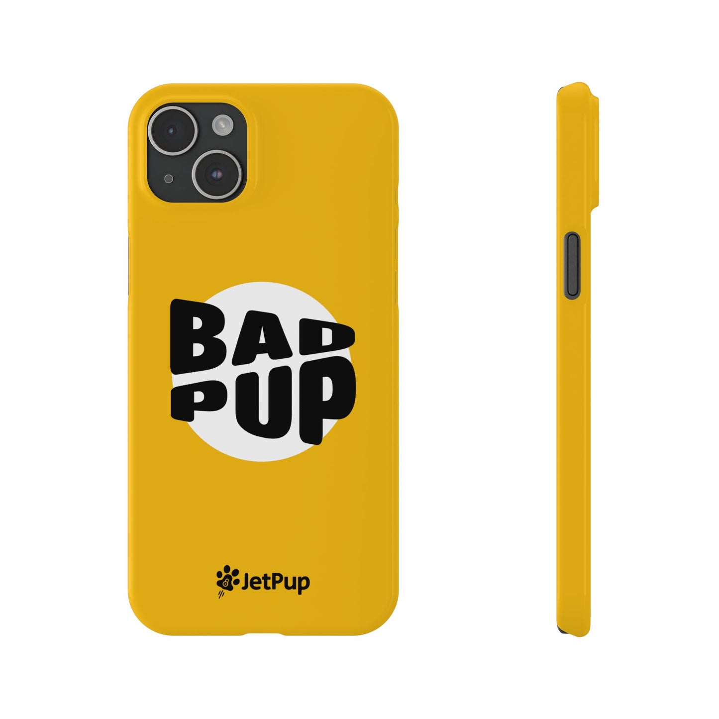 Bad Pup Slim iPhone Cases - Yellow