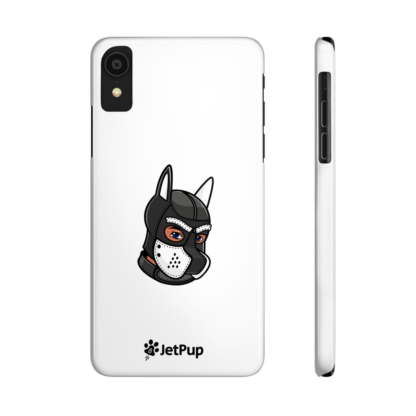Pup Hood Slim iPhone Cases - White