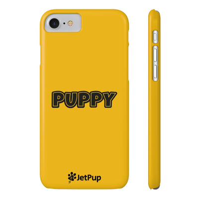 Puppy Slim iPhone Cases - Yellow
