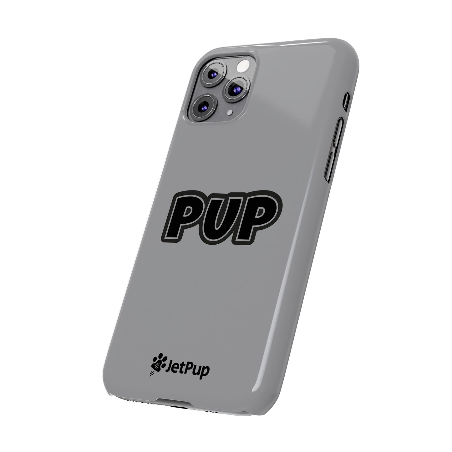 Pup Slim iPhone Cases - Grey