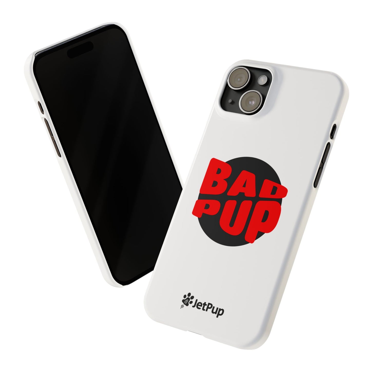 Bad Pup Slim iPhone Cases - White