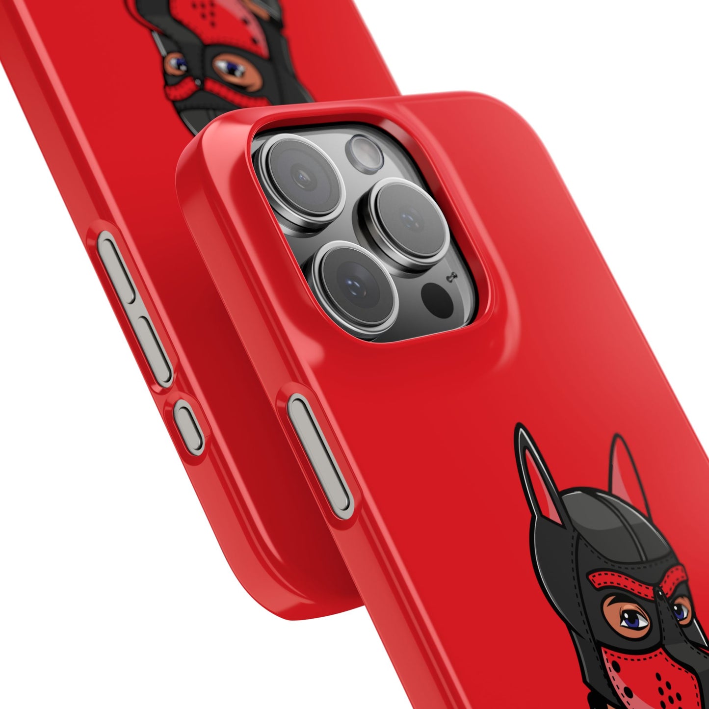 Pup Hood Slim iPhone Cases - Red