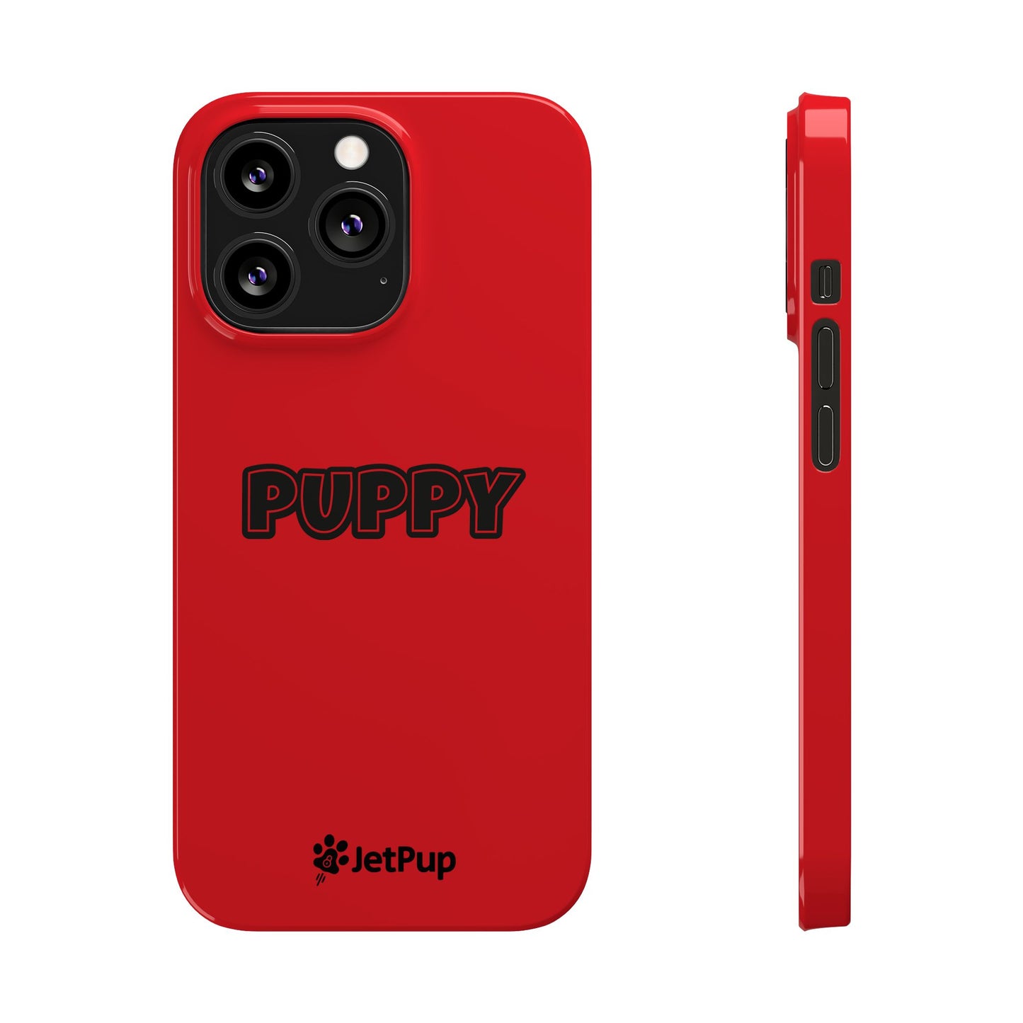 Puppy Slim iPhone Cases - Red