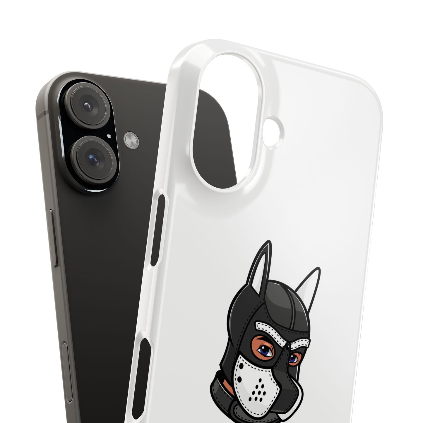 Pup Hood Slim iPhone Cases - White
