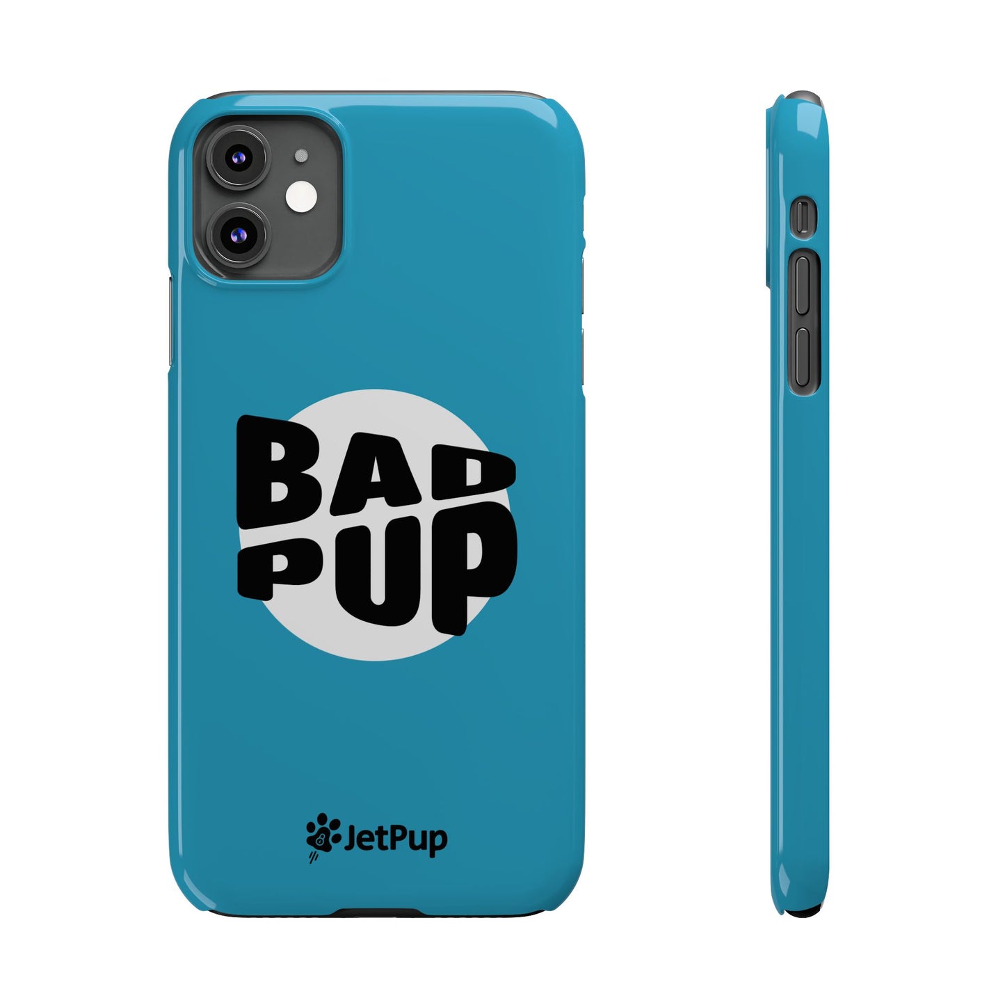 Bad Pup Slim iPhone Cases - Turquoise