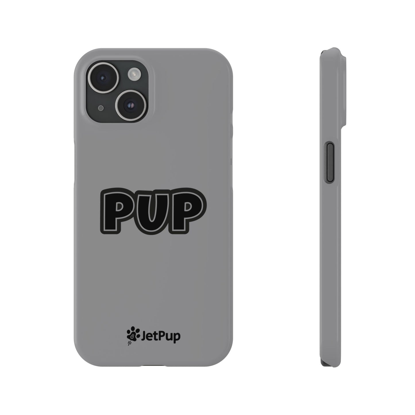 Pup Slim iPhone Cases - Grey