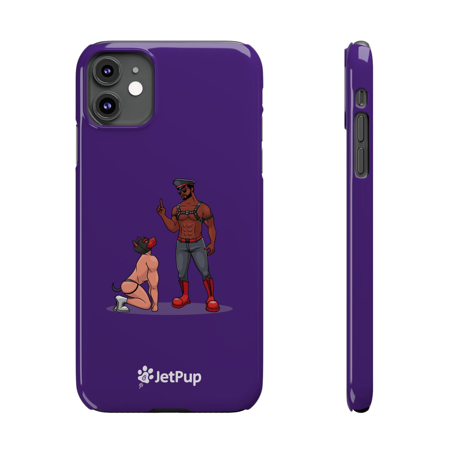 Sir & Pup Hood Slim iPhone Cases - Purple