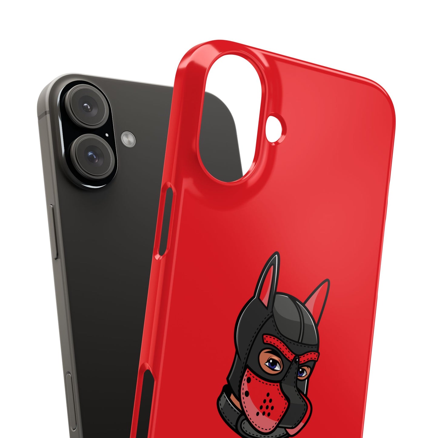 Pup Hood Slim iPhone Cases - Red