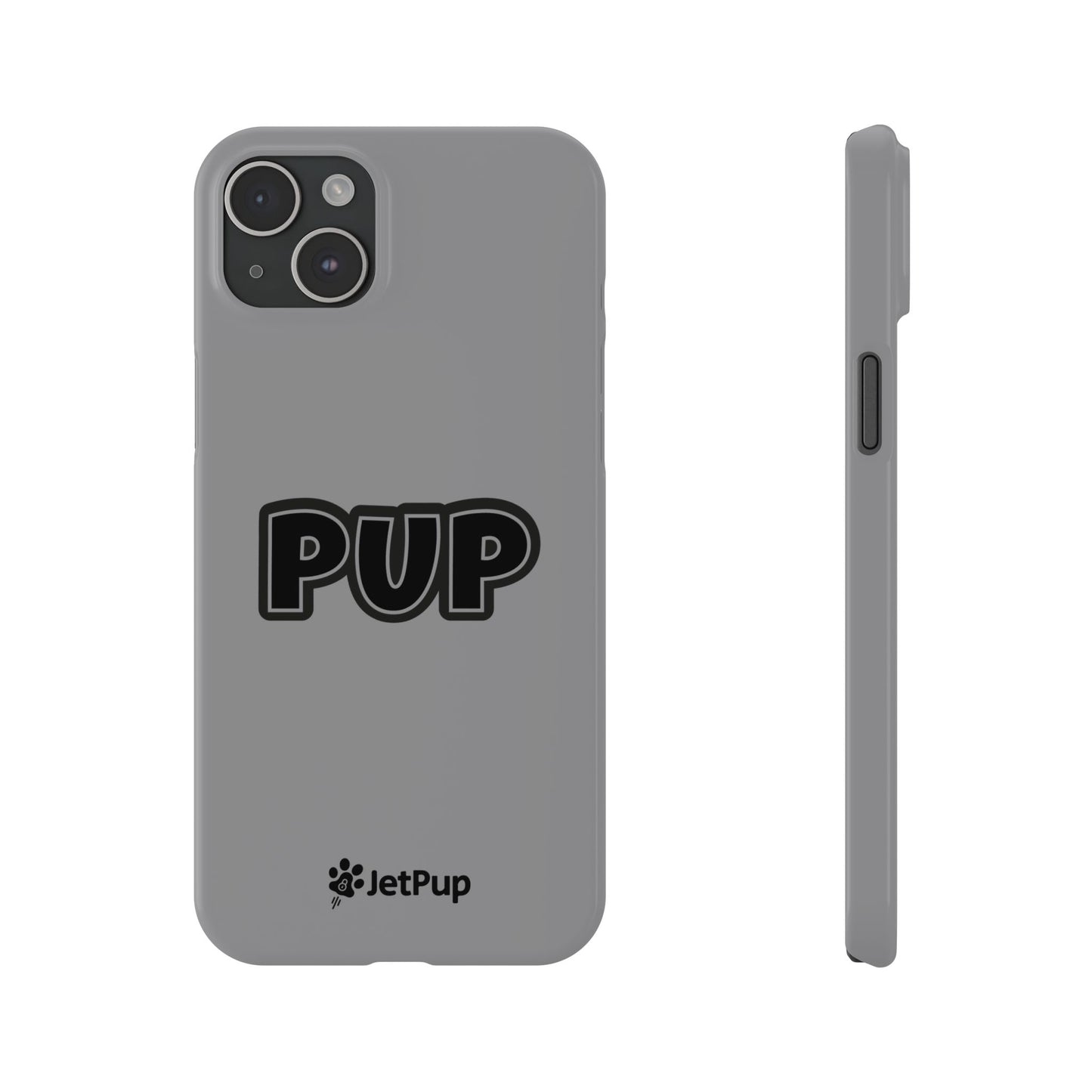 Pup Slim iPhone Cases - Grey