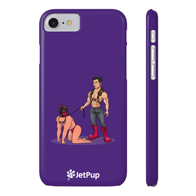 Handler & Pup Slim iPhone Cases - Purple