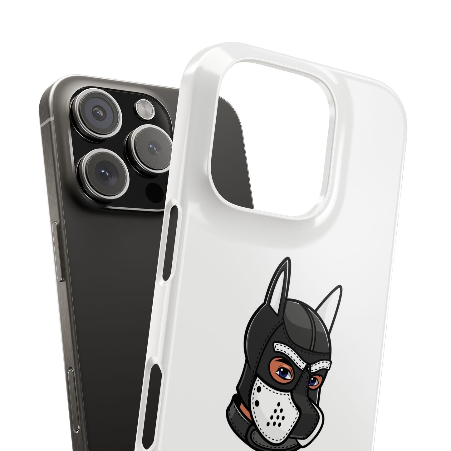 Pup Hood Slim iPhone Cases - White