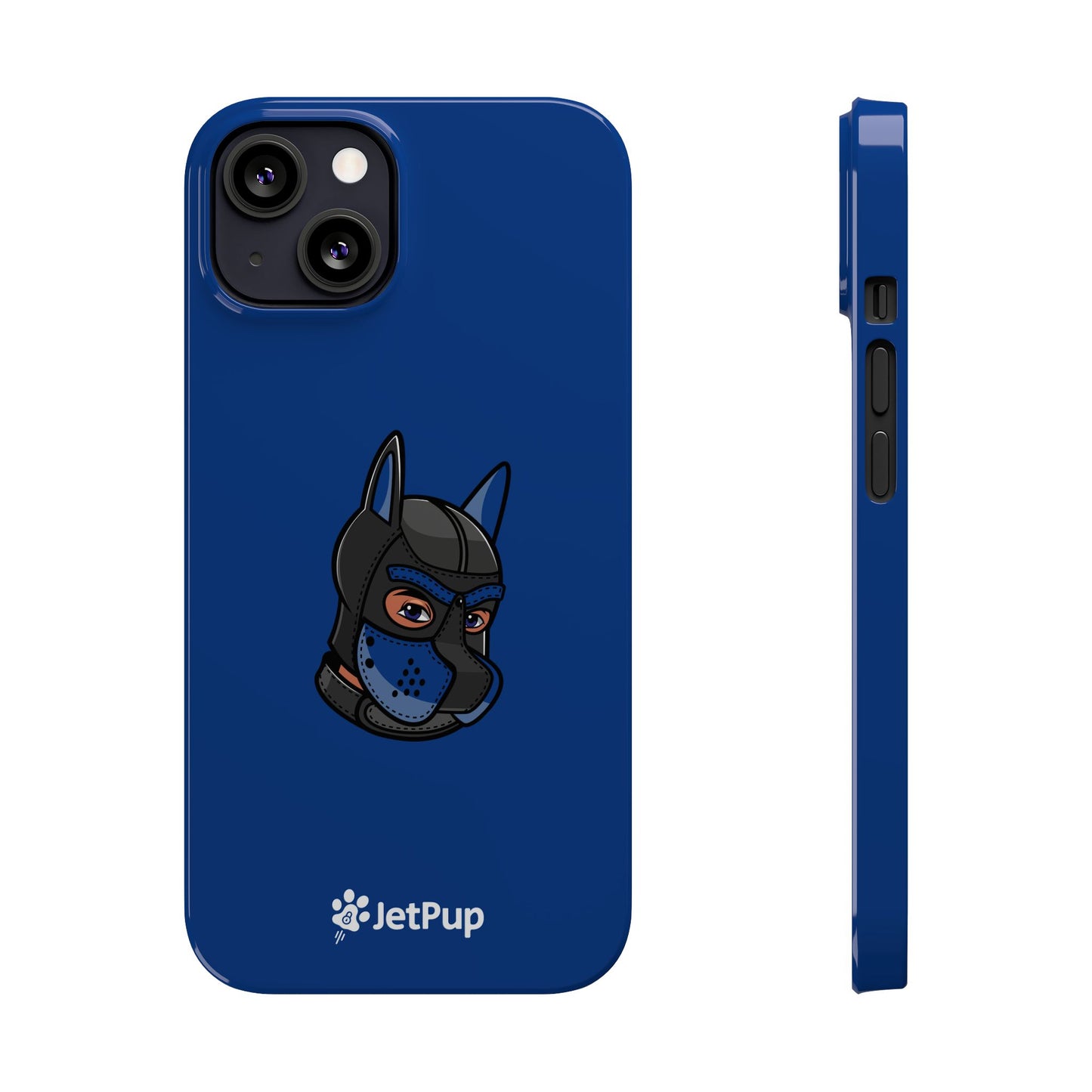 Pup Hood Slim iPhone Cases - Blue
