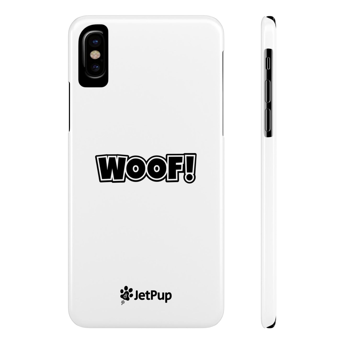 Woof Slim iPhone Cases - White
