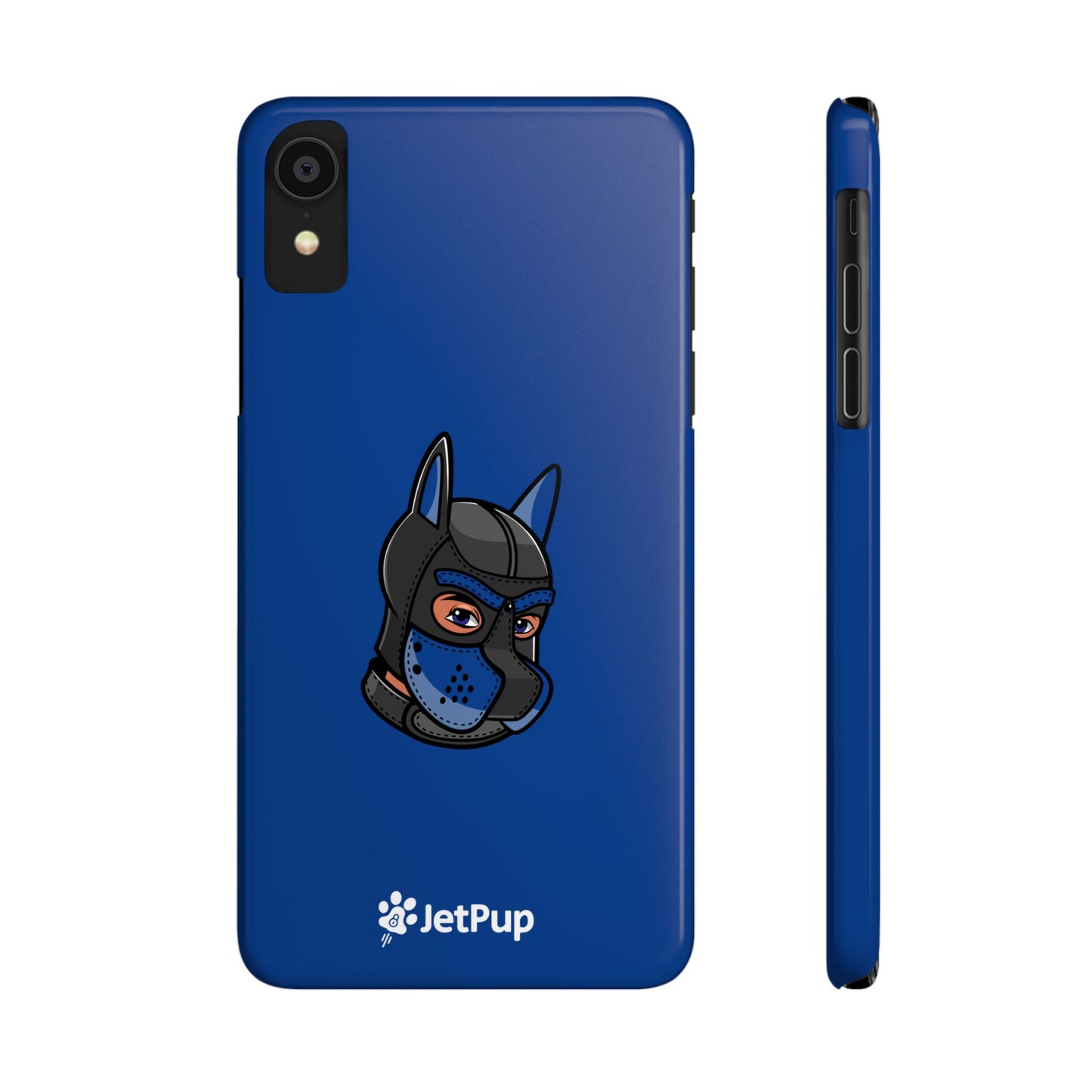 Pup Hood Slim iPhone Cases - Blue