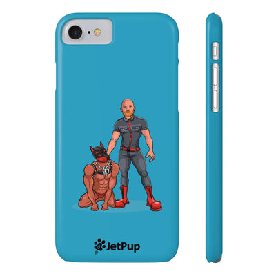 Dad & Pup Slim iPhone Cases - Turquoise