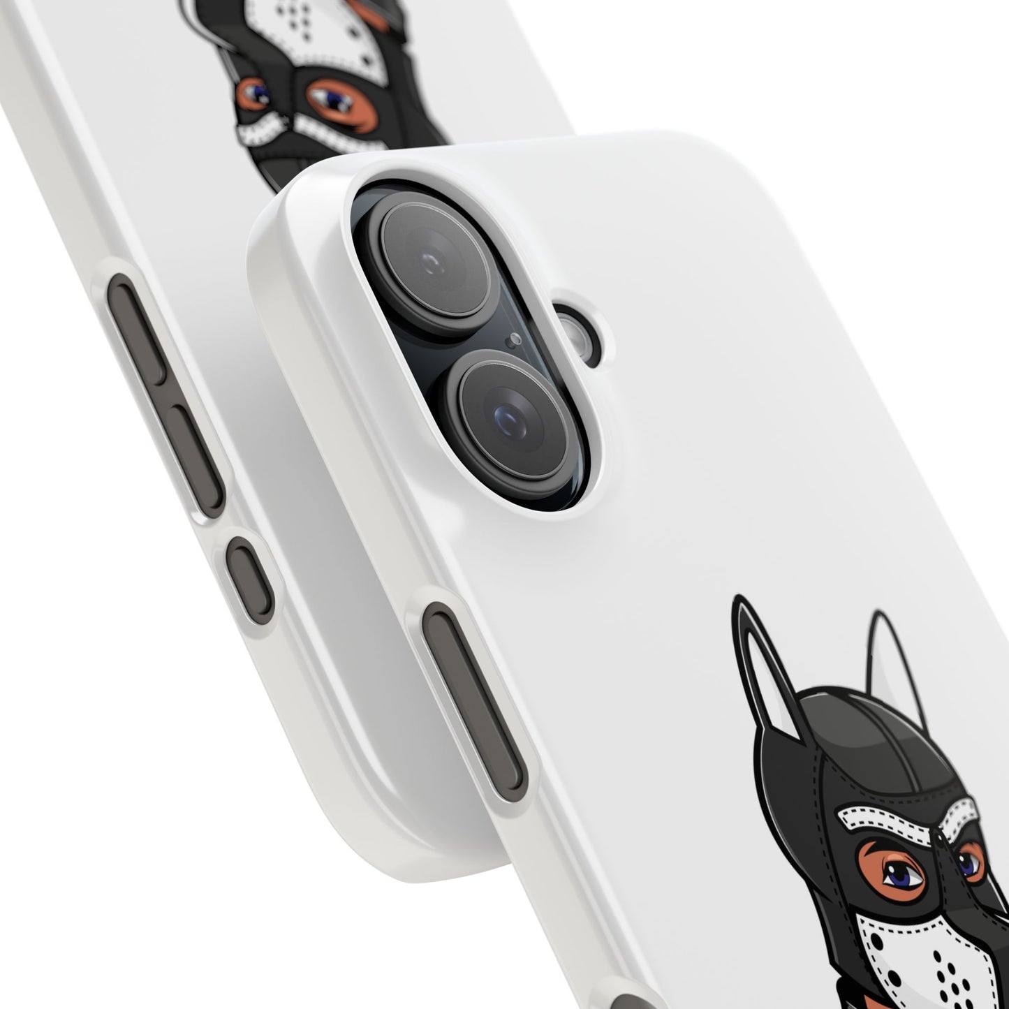Pup Hood Slim iPhone Cases - White