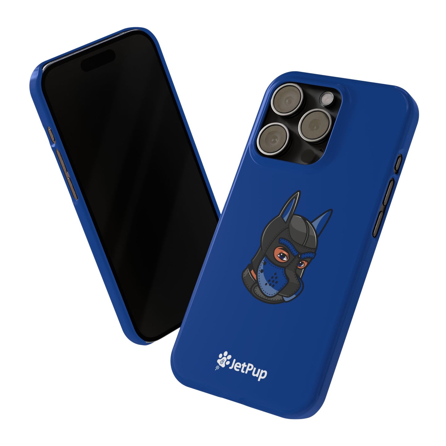 Pup Hood Slim iPhone Cases - Blue