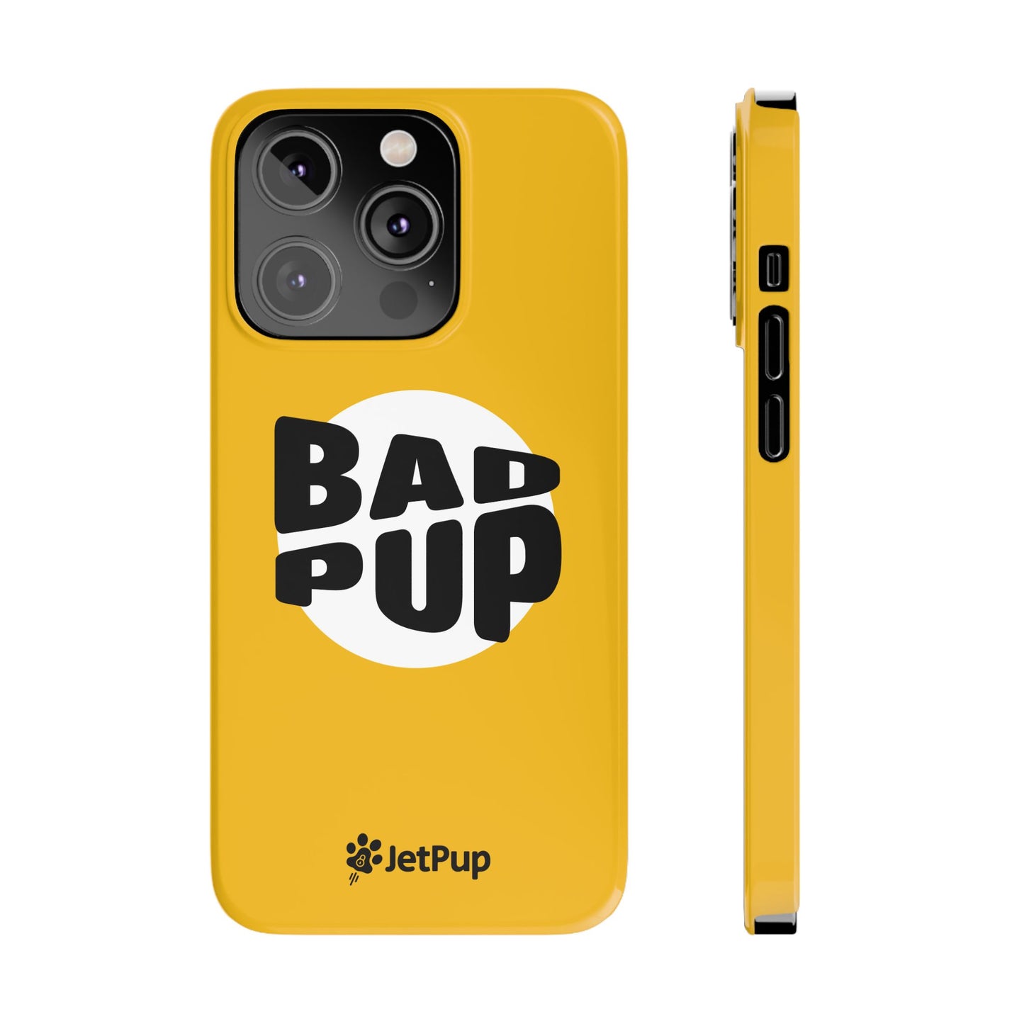 Bad Pup Slim iPhone Cases - Yellow