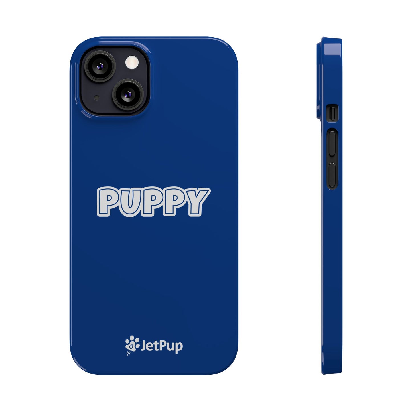 Puppy Slim iPhone Cases - Blue