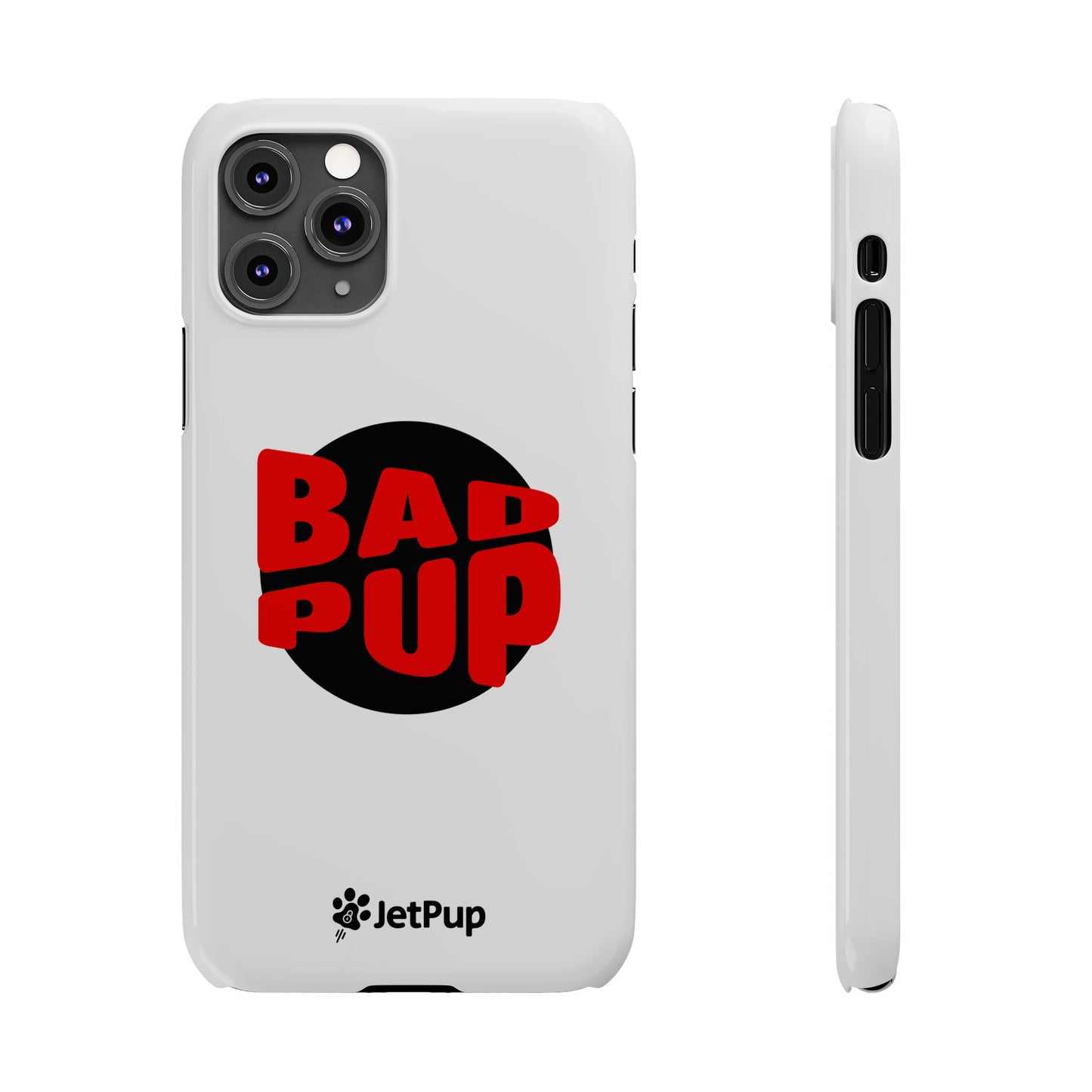 Bad Pup Slim iPhone Cases - White