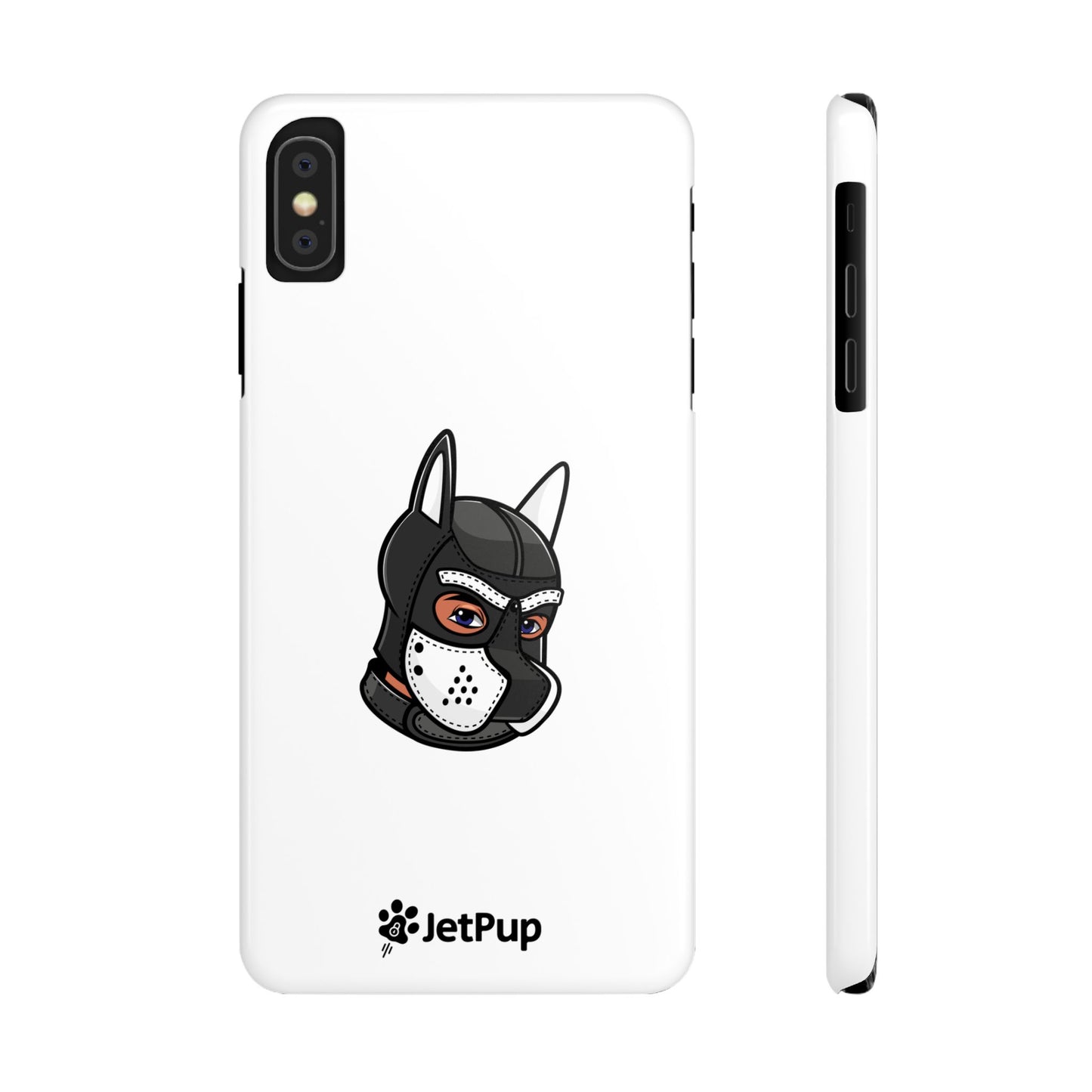 Pup Hood Slim iPhone Cases - White