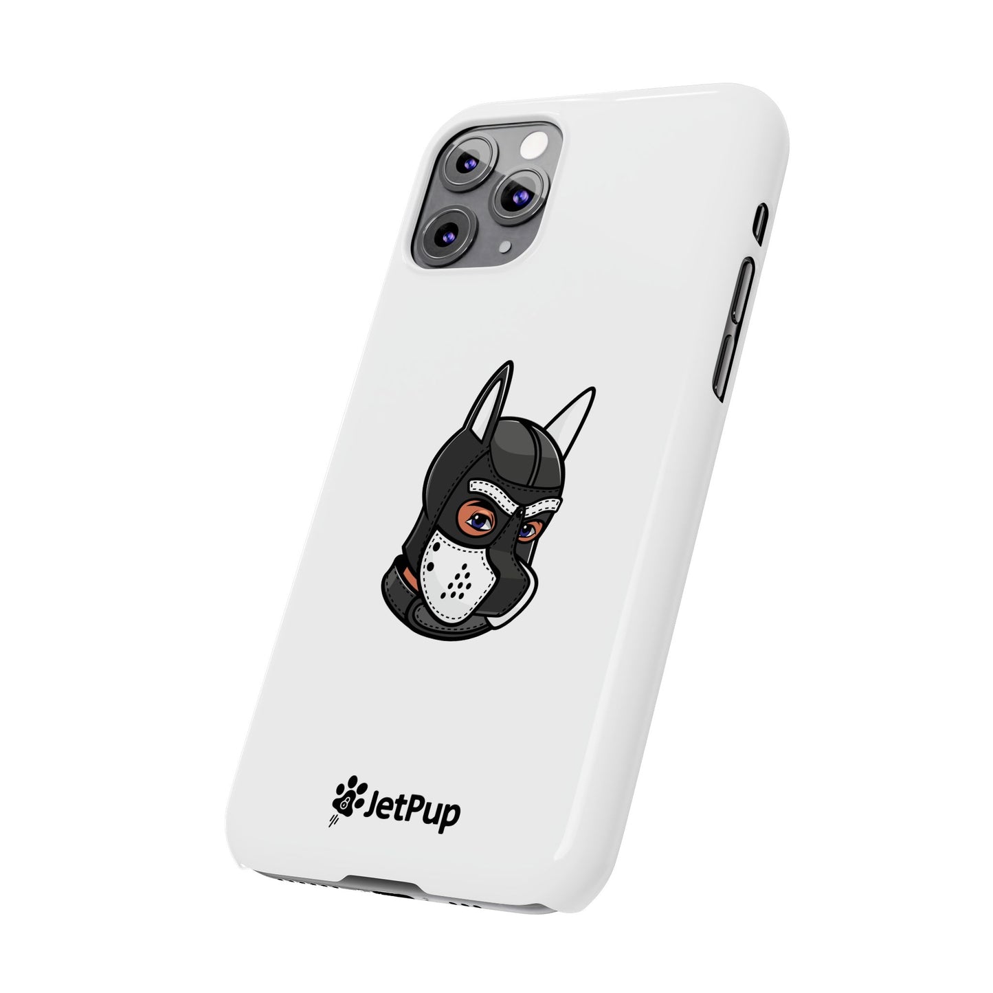 Pup Hood Slim iPhone Cases - White