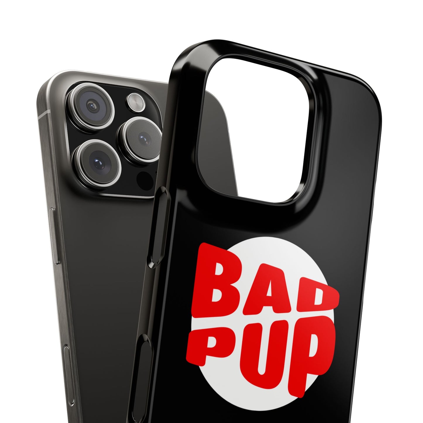 Bad Pup Slim iPhone Cases - Black