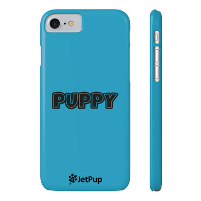 Puppy Slim iPhone Cases - Turquoise