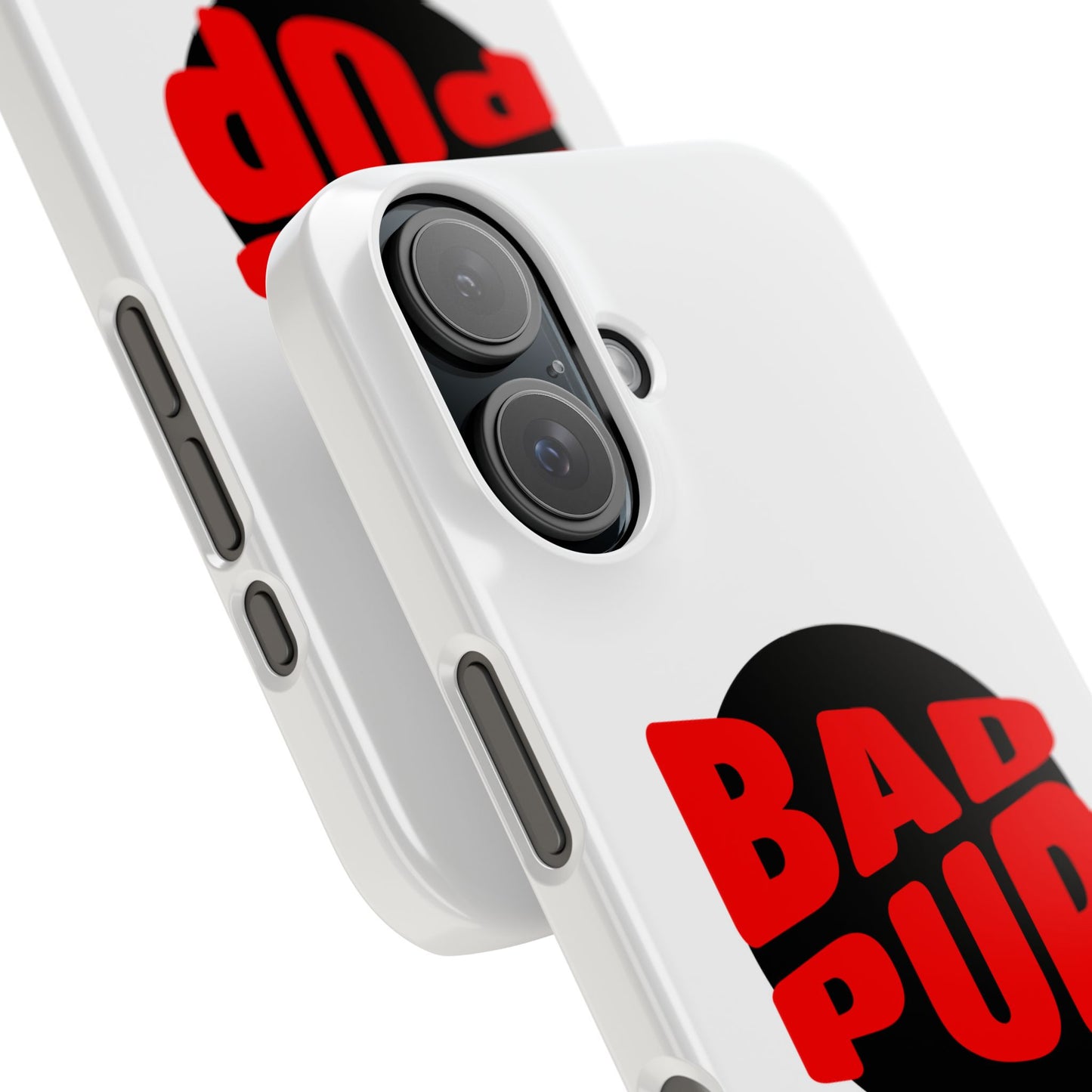 Bad Pup Slim iPhone Cases - White