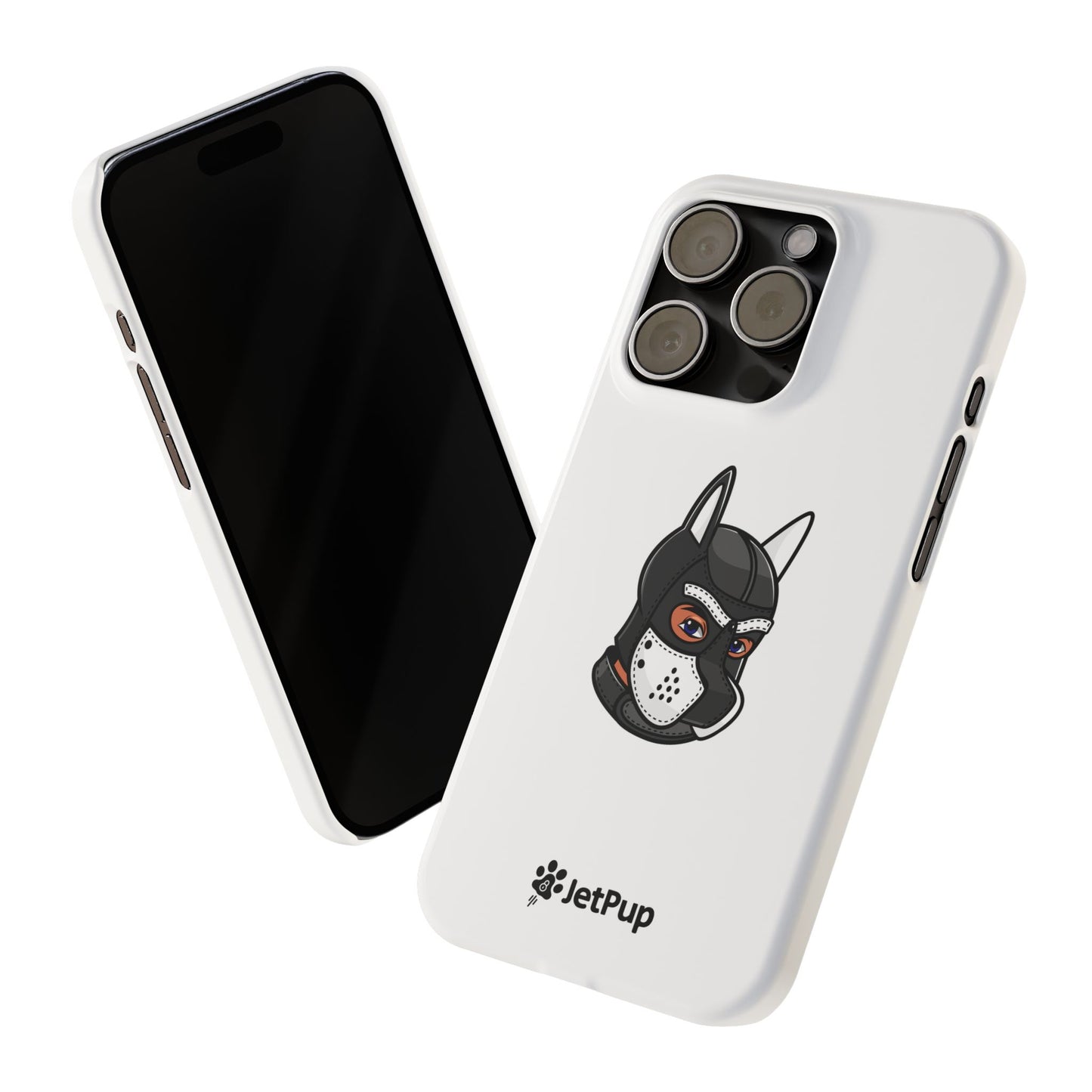 Pup Hood Slim iPhone Cases - White