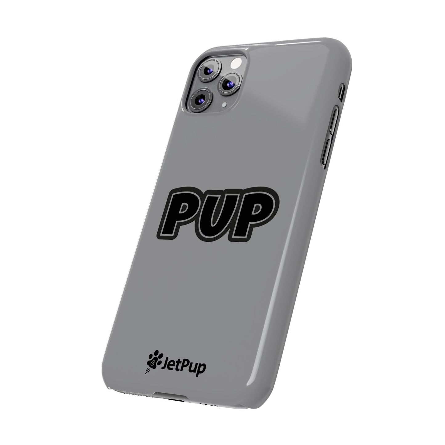 Pup Slim iPhone Cases - Grey