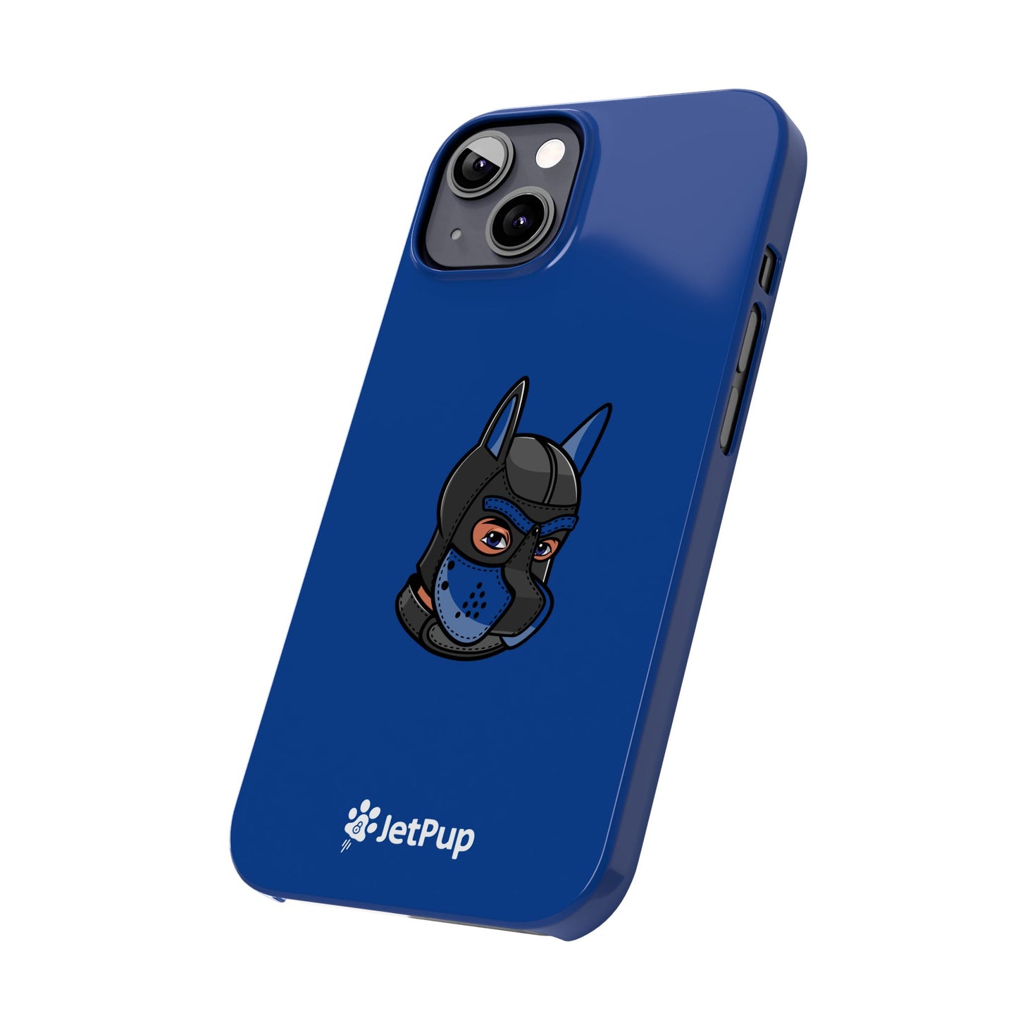Pup Hood Slim iPhone Cases - Blue
