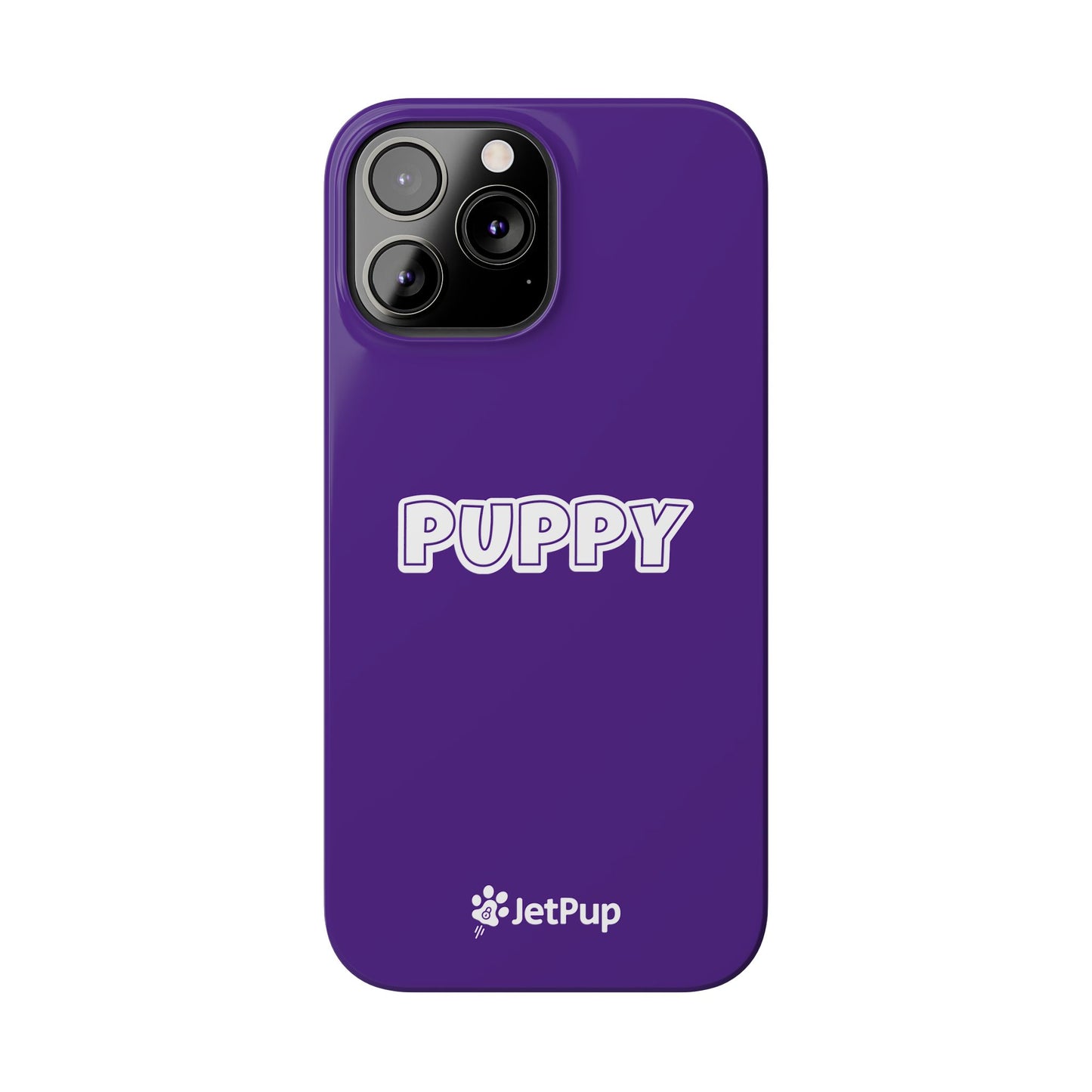 Puppy Slim iPhone Cases - Purple