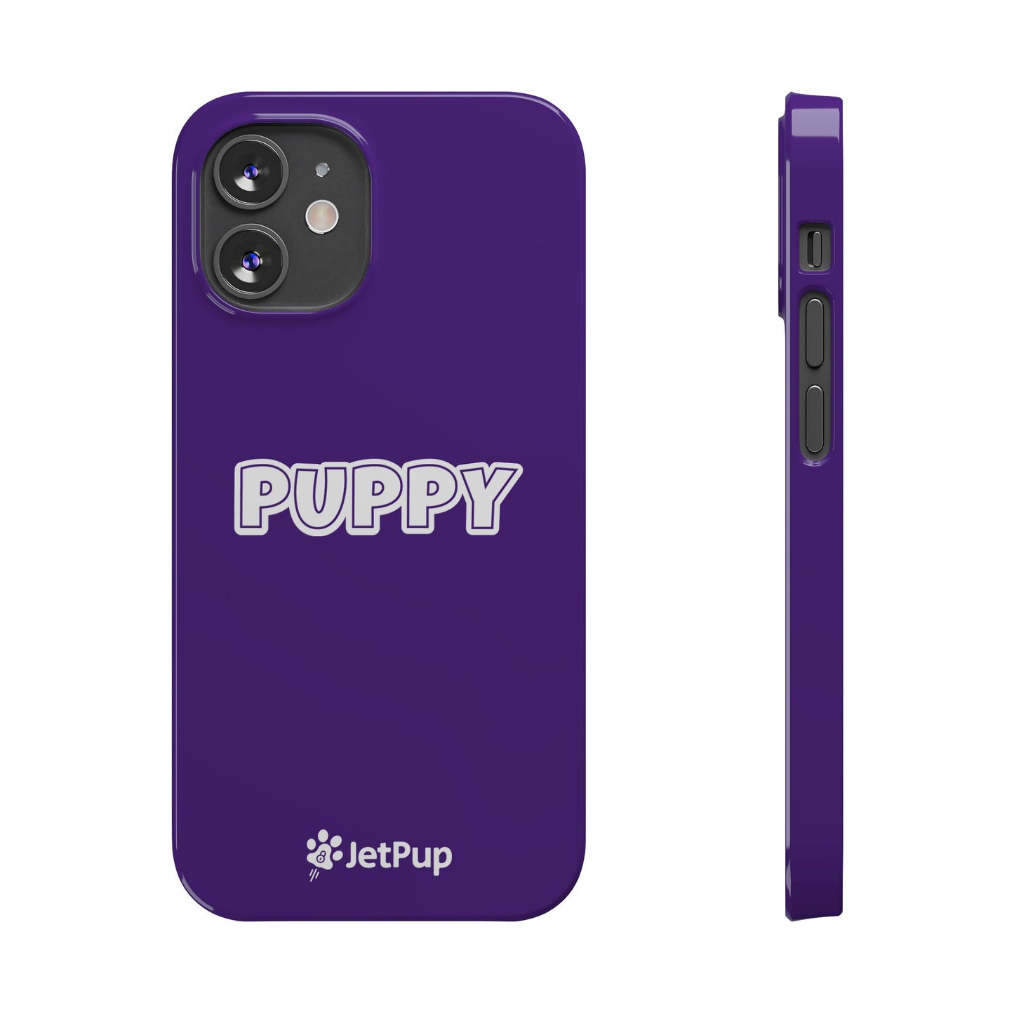 Puppy Slim iPhone Cases - Purple