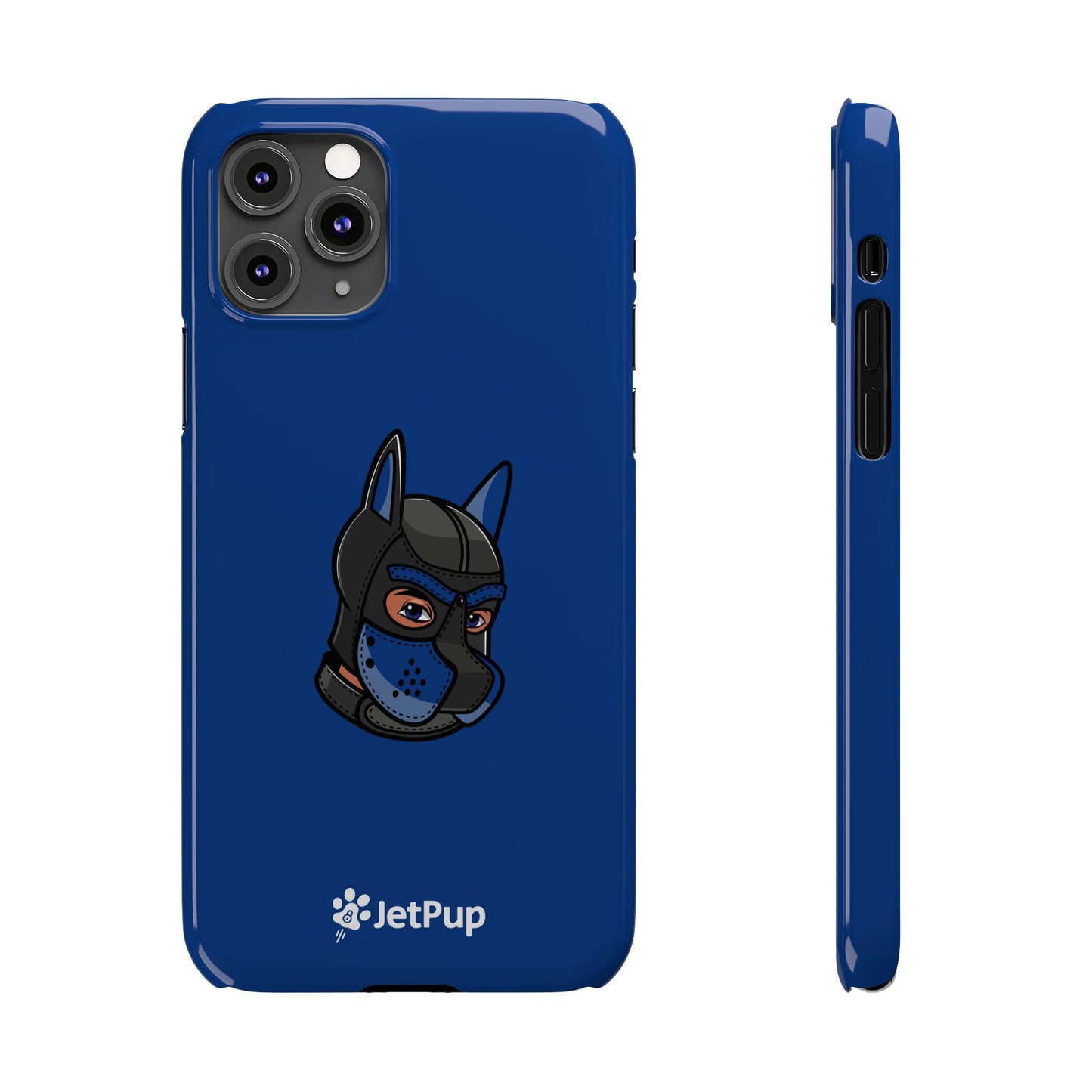 Pup Hood Slim iPhone Cases - Blue