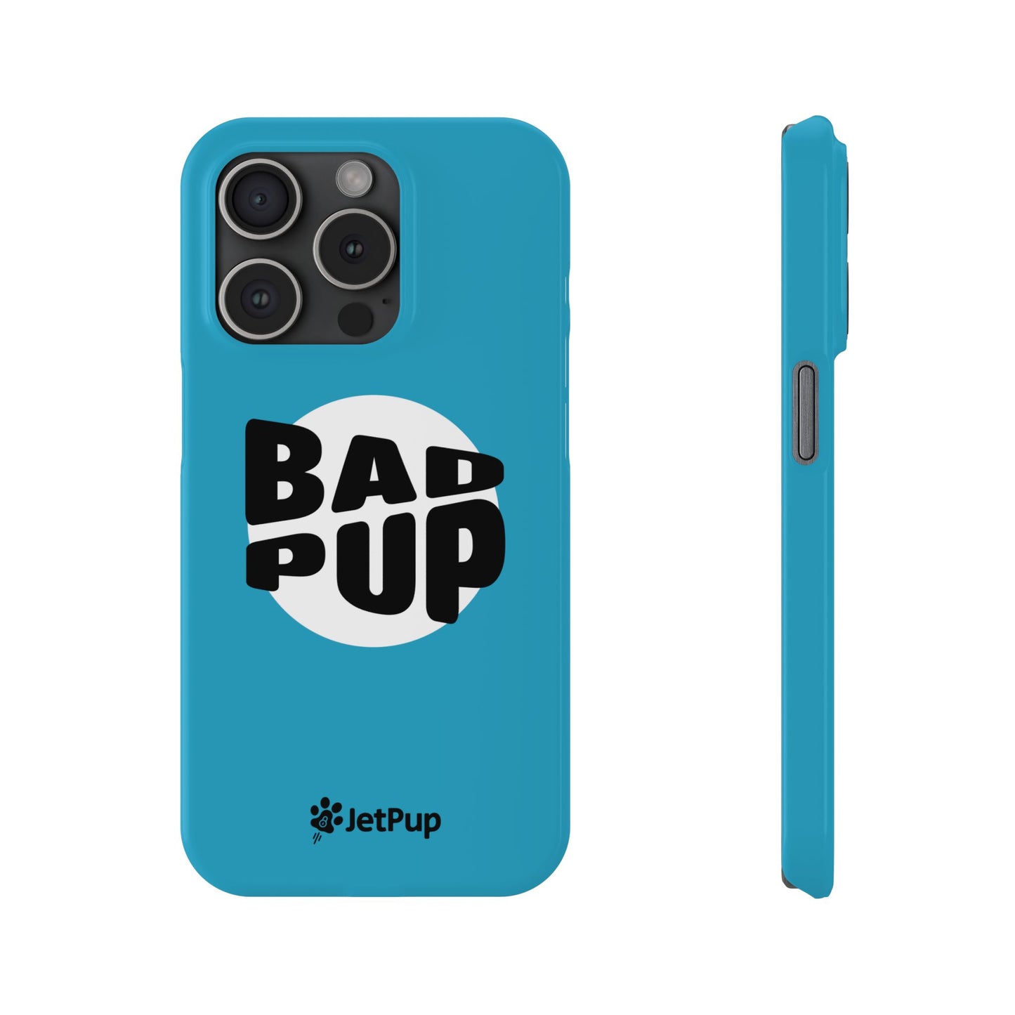 Bad Pup Slim iPhone Cases - Turquoise