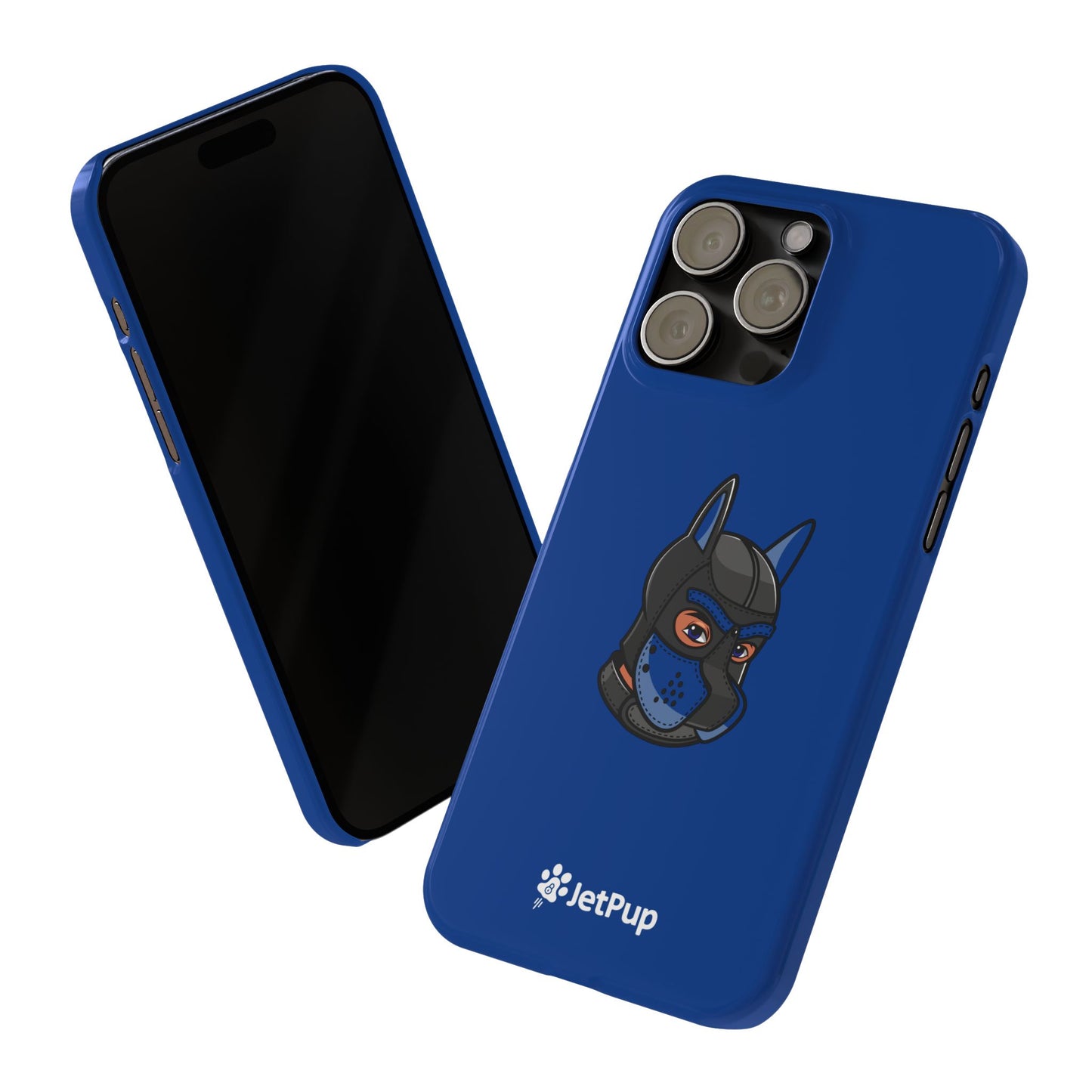 Pup Hood Slim iPhone Cases - Blue