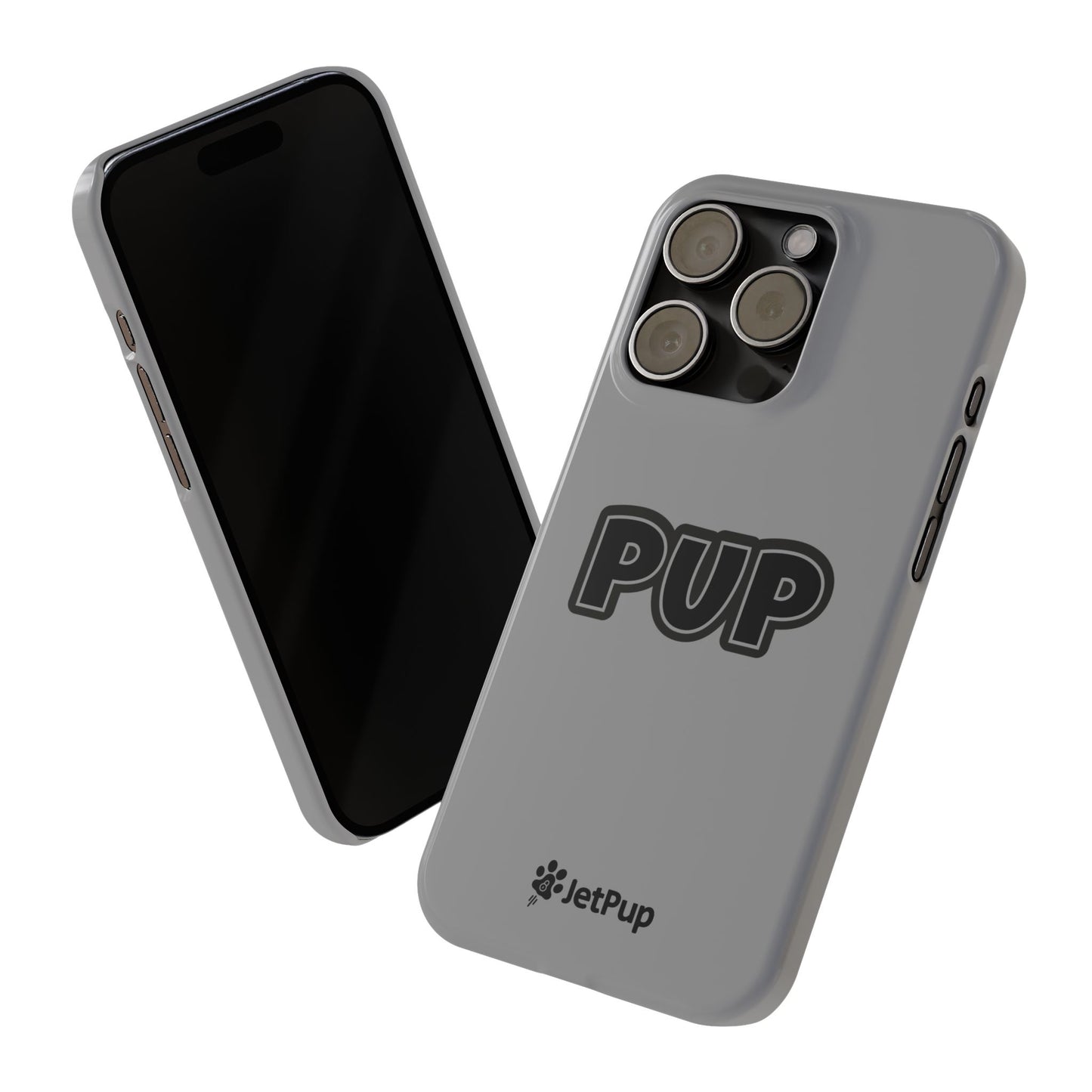 Pup Slim iPhone Cases - Grey