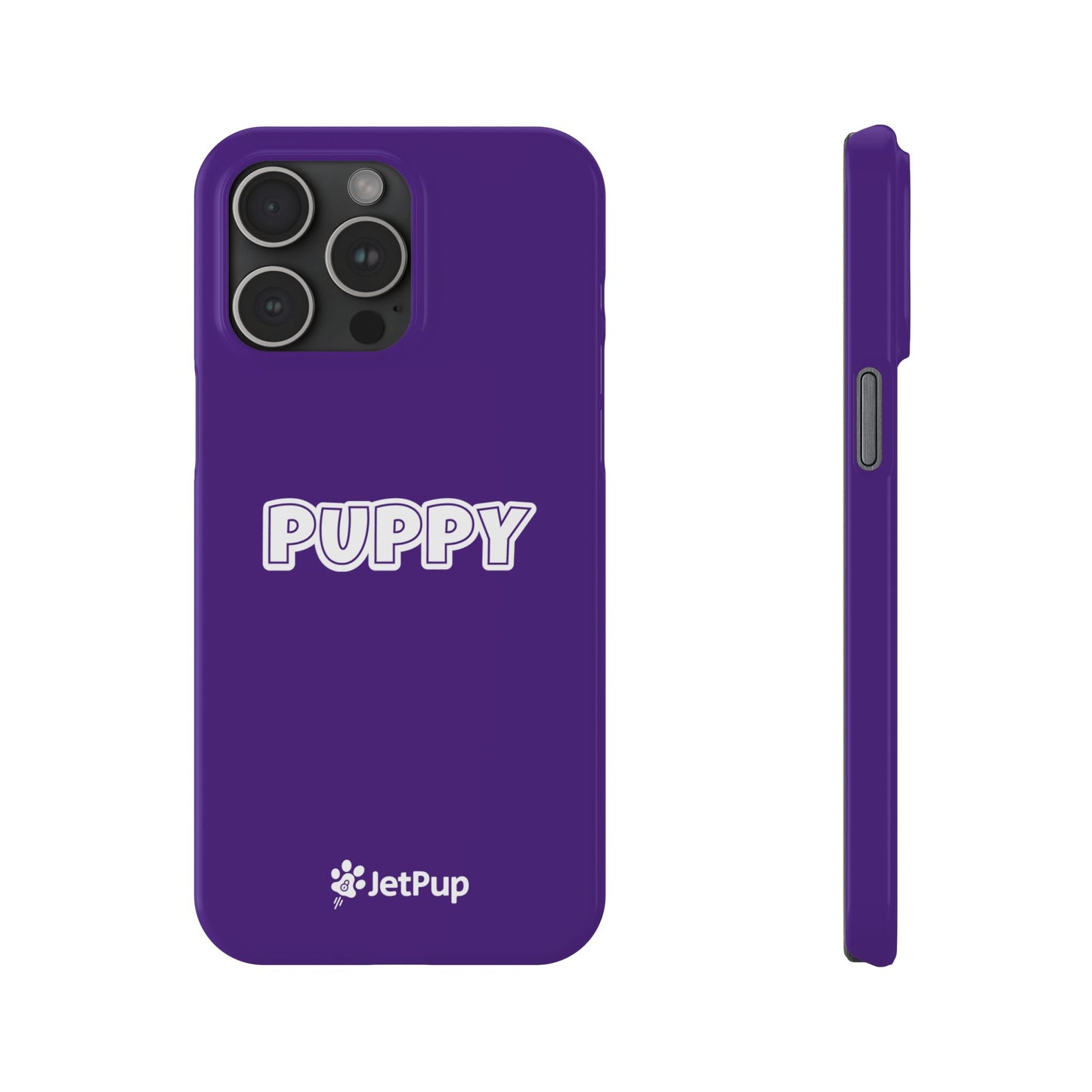 Puppy Slim iPhone Cases - Purple