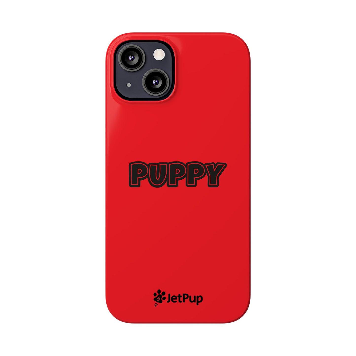 Puppy Slim iPhone Cases - Red