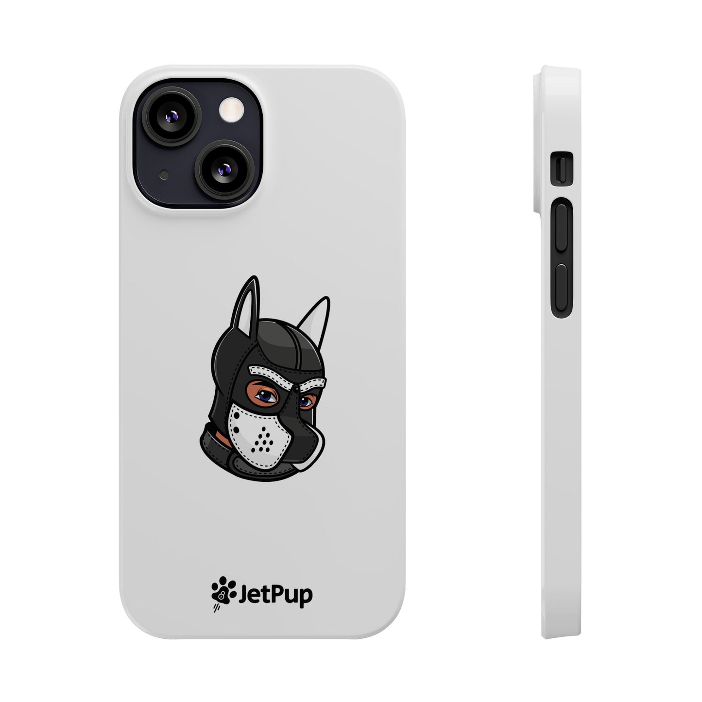 Pup Hood Slim iPhone Cases - White