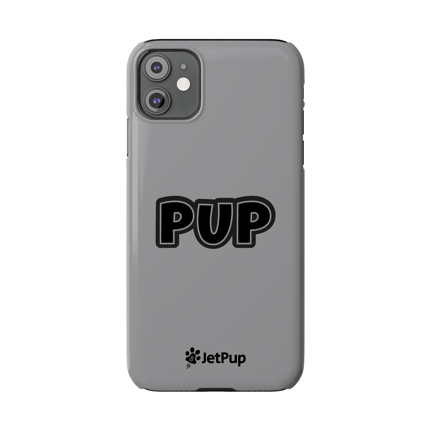 Pup Slim iPhone Cases - Grey