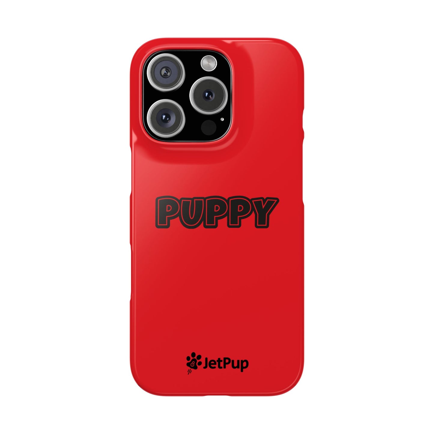 Puppy Slim iPhone Cases - Red
