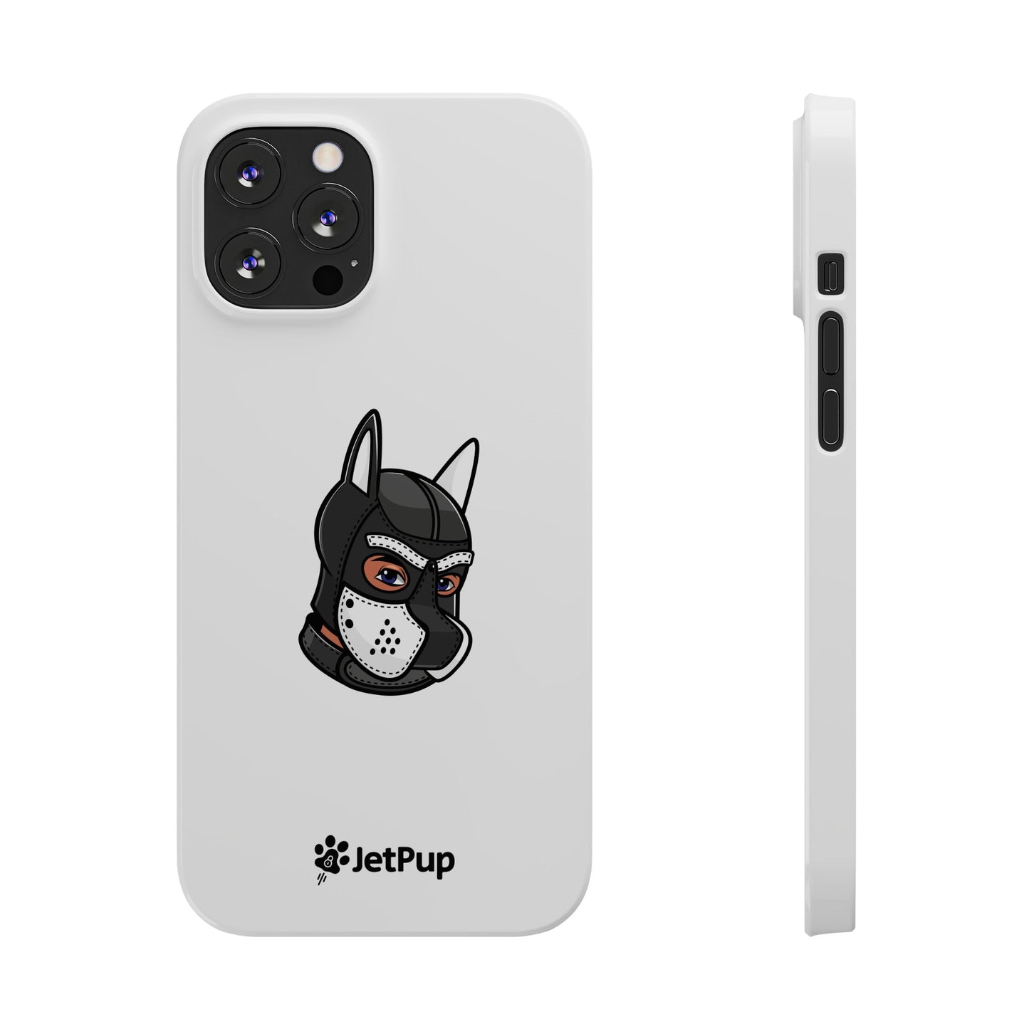 Pup Hood Slim iPhone Cases - White