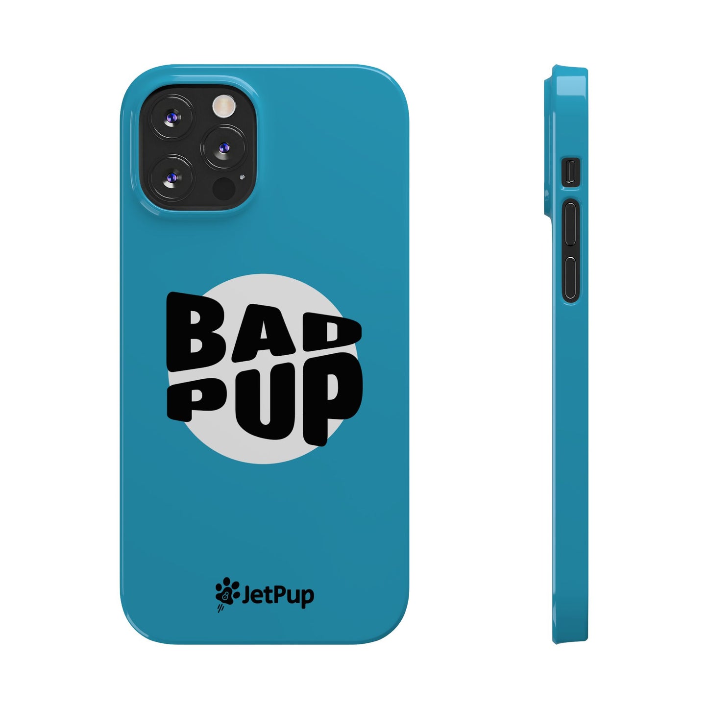 Bad Pup Slim iPhone Cases - Turquoise